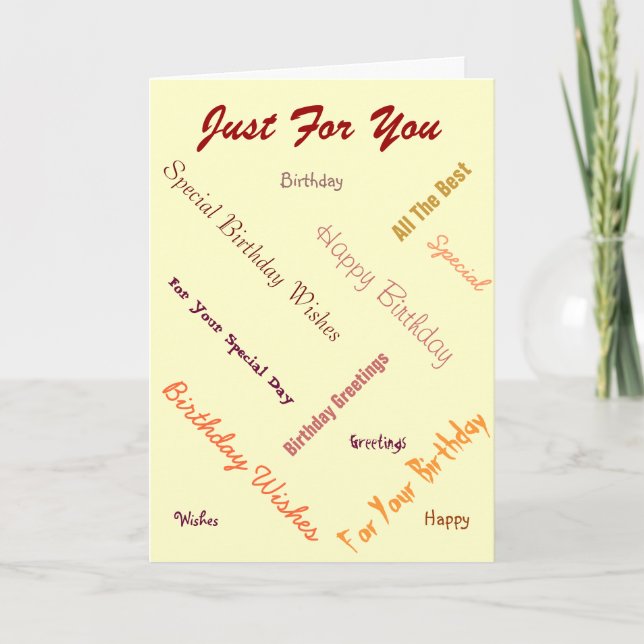 Carte texte en couleur conception graphique de police d' (Devant)