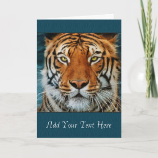 Carte Texte personnalisé du tigre