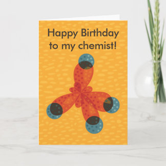 Carte Texte Personnalisé Méthane Molecule Chimiste Anniv
