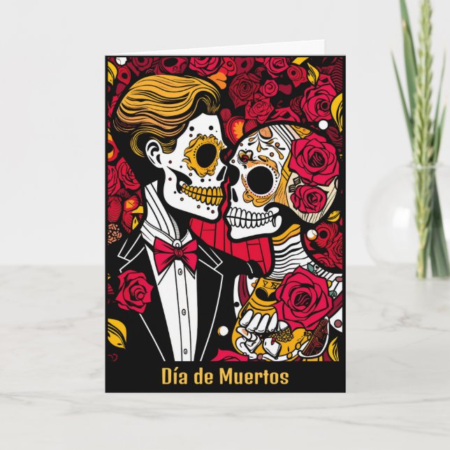 Carte Texte personnalisé 💀 Pop Día de Muertos (Devant)