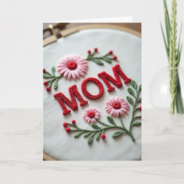 Carte textile tressée Maman (Devant)