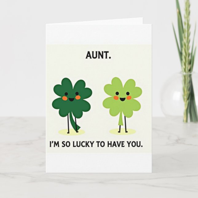 Carte texture Aunt Glitter chanceuse (Devant)