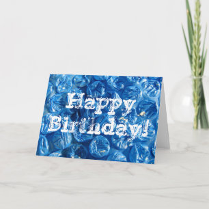 Carte Texture Bleue De Bulle, Joyeux Anniversaire !