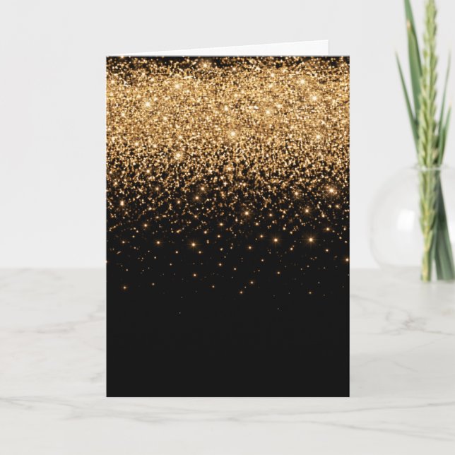 Carte Texture de luxe élégant avec paillettes dorées     (Devant)