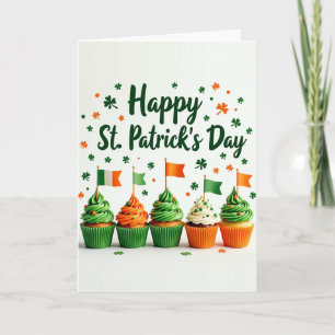 Carte texture pailletée de gâteau St Patrick