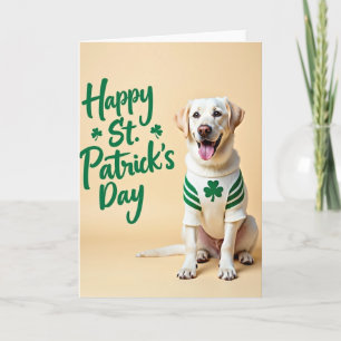 Carte texture pailletée Labrador Shamrock