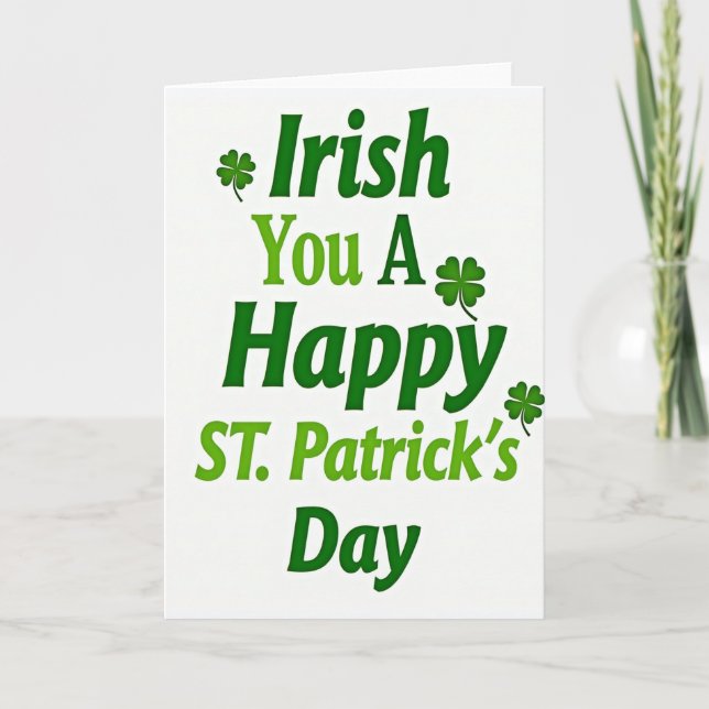 Carte texture scintillante pour la Saint-Patrick (Devant)