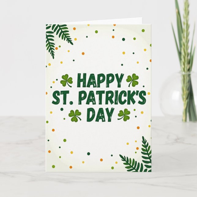 Carte texture scintillante St Patrick (Devant)