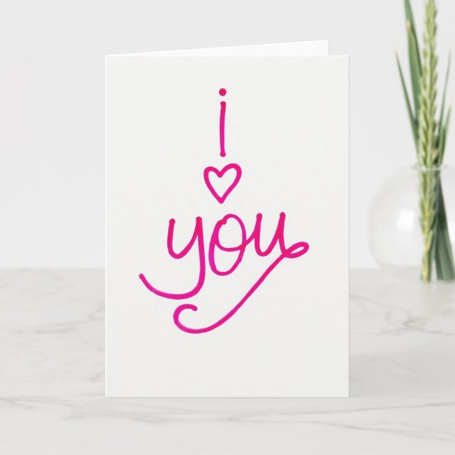 Carte texturée Romantique Je T'Aime (Devant)