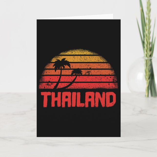Carte Thailand Vintage Retro 70s Throwck  (Devant)
