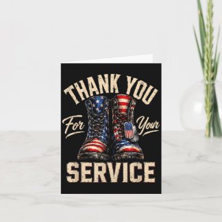 Carte Thank for service patriotic military boots