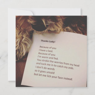 Carte Thank You Card de Dog