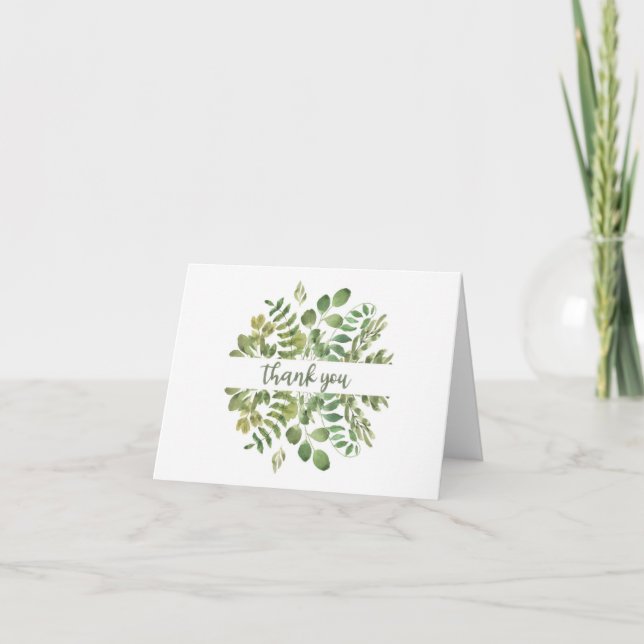 Carte Thank You Card with Greenery (Devant)