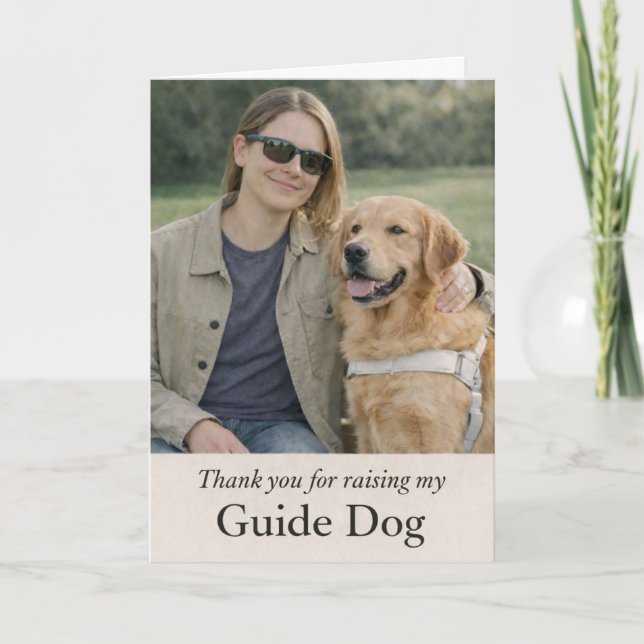 Carte Thank you for raising my Golden Retriever Guide (Devant)