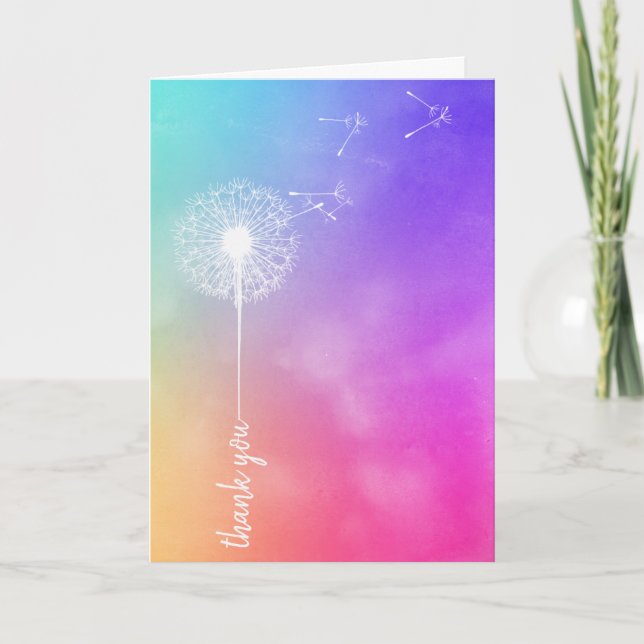 Carte Thank You Friendship Dandelion (Devant)