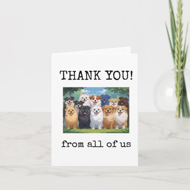 Carte Thank You, From All of Us, Customer, Coworker (Devant)