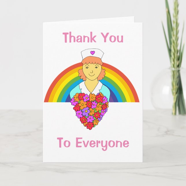 Carte Thank You Hospital Nurse (Devant)