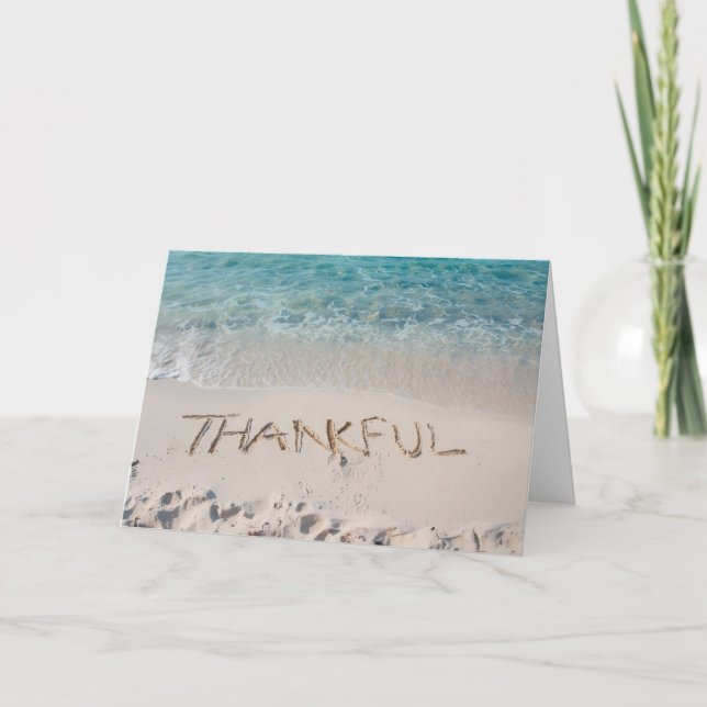 Carte 🏝️ Thankful by the Sea - Coastal Thanksgiving (Devant)