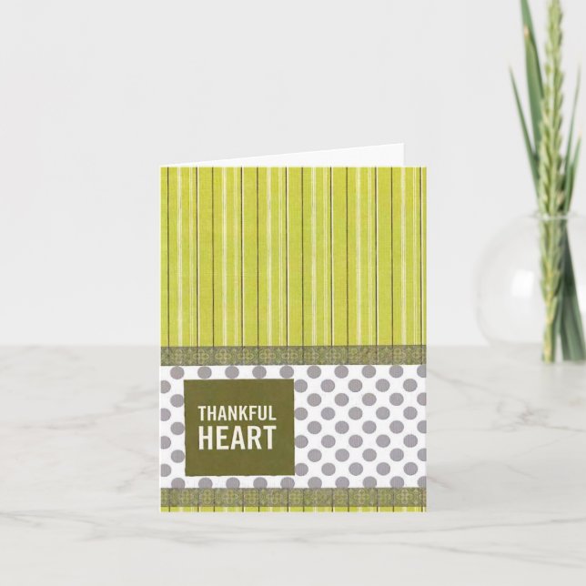 Carte Thankful Heart 4 "x 5.6" (Devant)