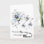 Carte Thanks for being a wonderful mum<br><div class="desc">Thanks for being a wonderful mum Card.</div>