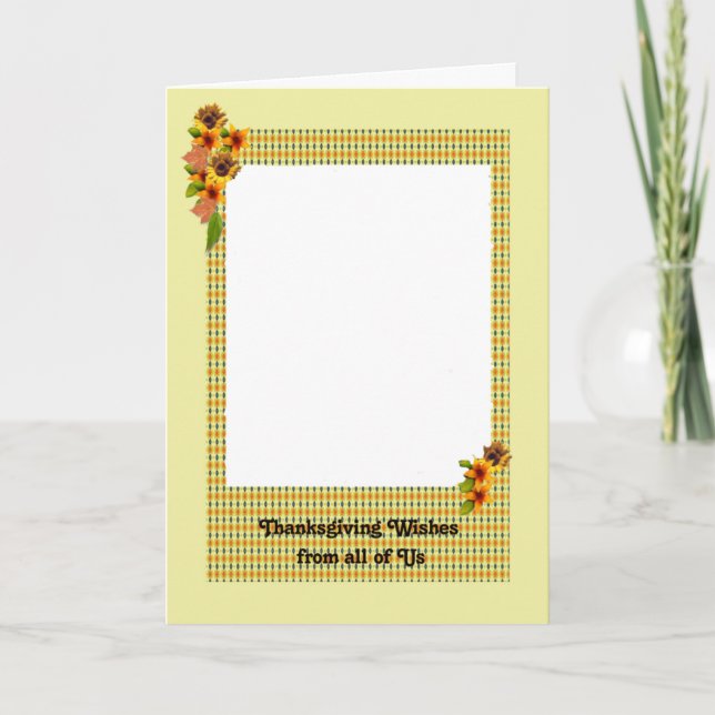 Carte Thanksgiving, Ajouter votre photo de famille (Devant)