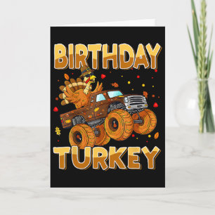 Carte Thanksgiving Anniversaire Monster Truck Turquie
