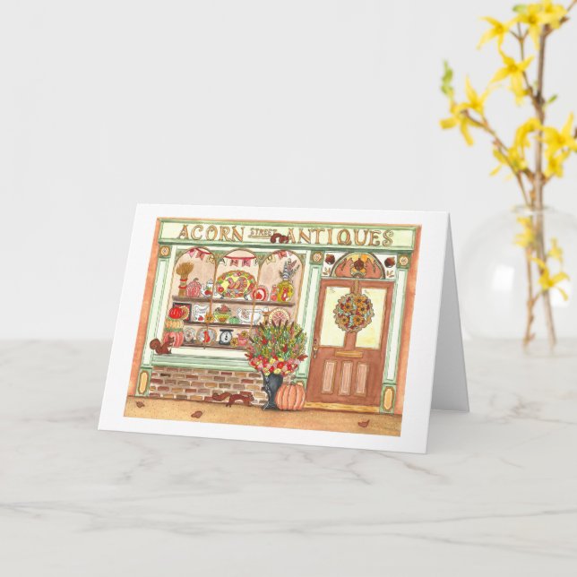 Carte Thanksgiving Antique Shop (Fleur jaune)
