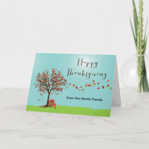 Carte Thanksgiving Arbre Automne