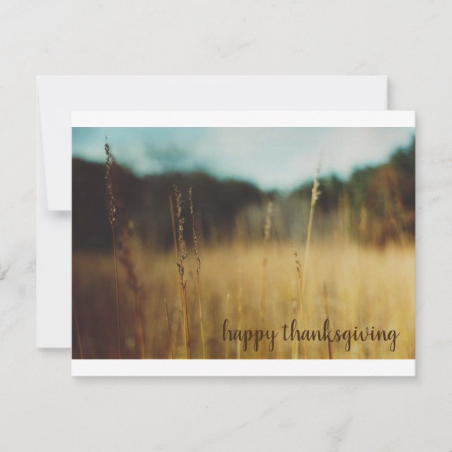 Carte Thanksgiving Autumn Meadow (Devant)