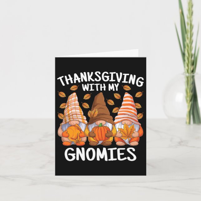 Carte Thanksgiving Avec Mes Gnomes Automne Gnome Automne (Devant)