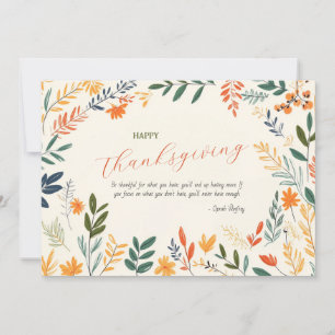 Carte Thanksgiving avec photo personnalisée