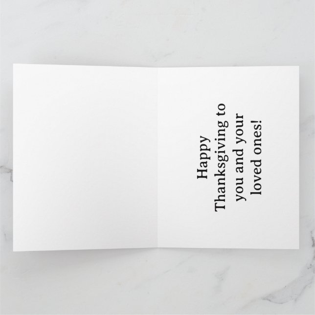 Carte Thanksgiving Baby Turkey en automne (Intérieur)