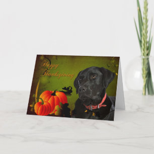 Carte Thanksgiving Black Lab