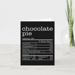 Carte Thanksgiving Christmas Food - Chocolat Pie Nutrit