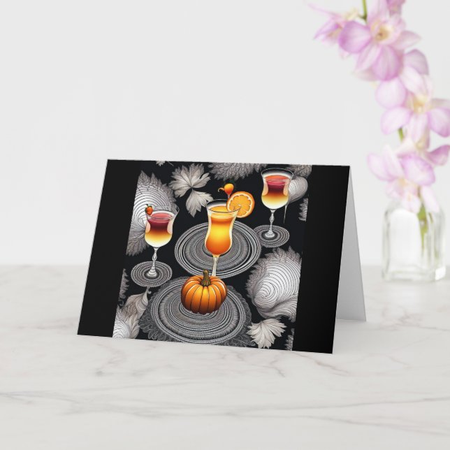 Carte Thanksgiving Cocktails (Orchidée)