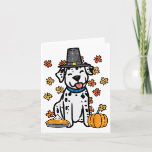 Carte Thanksgiving Dalmatian mignon Automne Chien Hommes