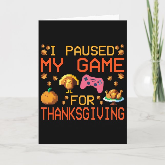Carte Thanksgiving Day Turkey Eat Pizza Instead Sign Fun (Devant)