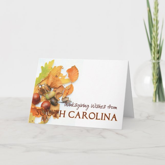 Carte Thanksgiving de Caroline du Sud (Devant)
