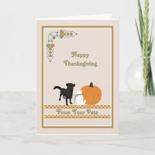Carte Thanksgiving de vos animaux de compagnie