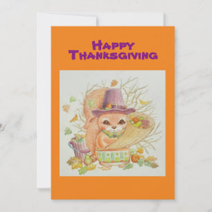 Carte Thanksgiving des petits garçons