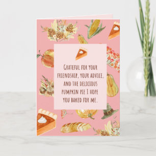 Carte Thanksgiving - Drôle apporter la tarte citro