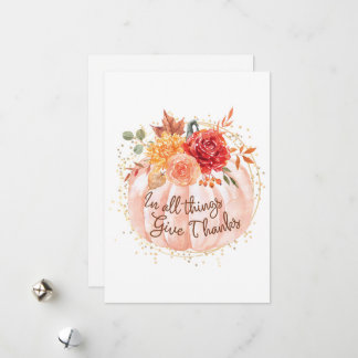 Carte Thanksgiving - En Tout, Remerciez