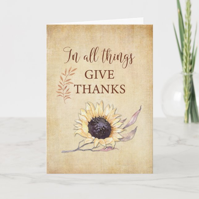 Carte Thanksgiving En Toutes Choses Donne Merci Tourneso (Devant)