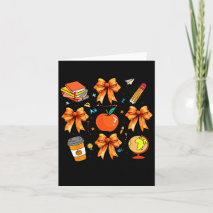 Carte Thanksgiving enseignant Coquette enseignant Bow Au