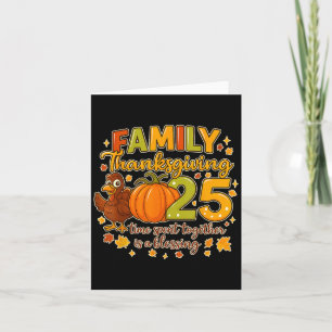 Carte Thanksgiving Familial 2025 Temps Passé Ensemble Es