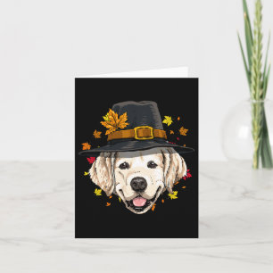 Carte Thanksgiving Golden Retriever Pilgrie Turquie Jour