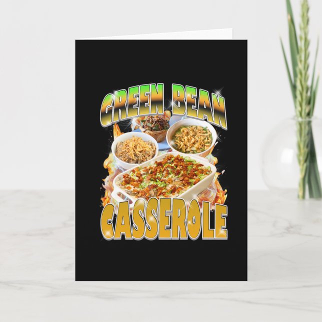 Carte Thanksgiving Haricot Vert Cerole Bootleg Rap 90's  (Devant)