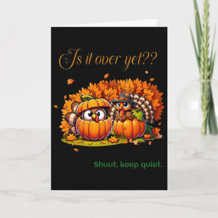 Carte Thanksgiving Humour Amusants Turquie amoureux Fami