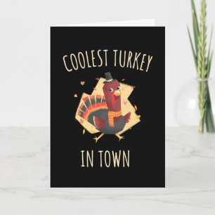 Carte Thanksgiving Kids Outfit Coolest Turquie dans la v