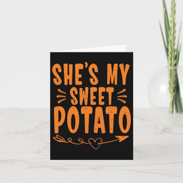 Carte Thanksgiving Matching Couple She's My Sweet Potato (Devant)